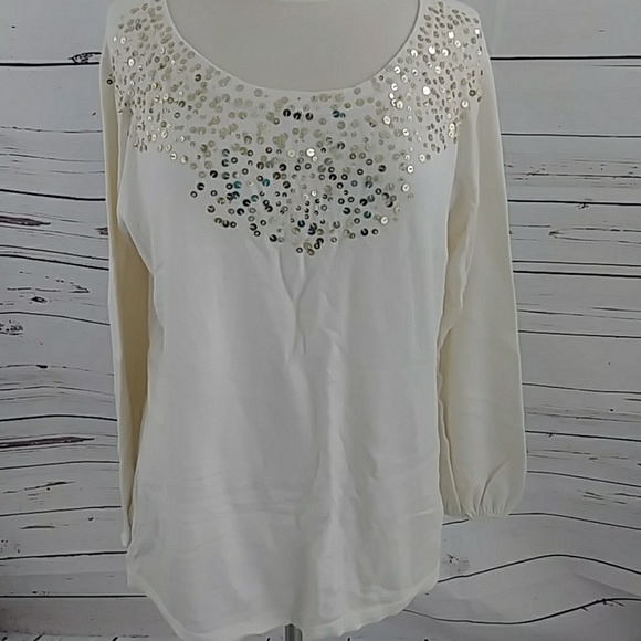 Apostrophe Tops - Apostrophe long-sleeve sweatshirt.